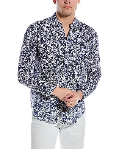 Gramercy Garden Block Linen Woven Shirt Men