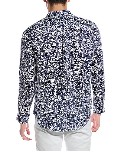 Gramercy Garden Block Linen Woven Shirt Men - Image 2